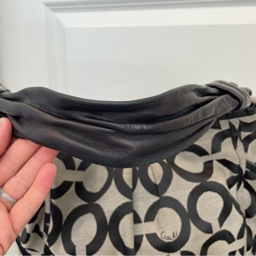 COACH Parker Op Art Slouchy Hobo Bag - Gray/Black/Silver 13427 - Picture 11 of 14